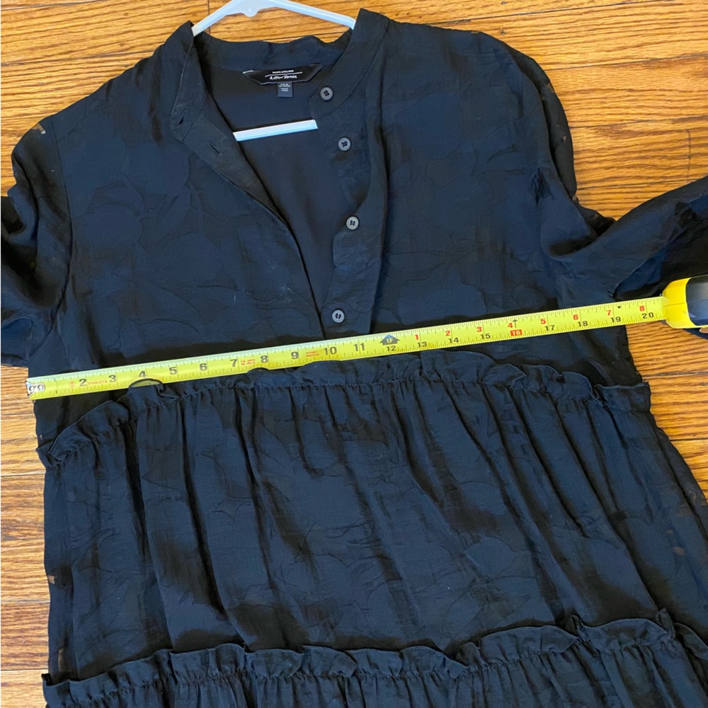 & other stories voluminous puff sleeve tiered midi dress - Picture 10 of 10